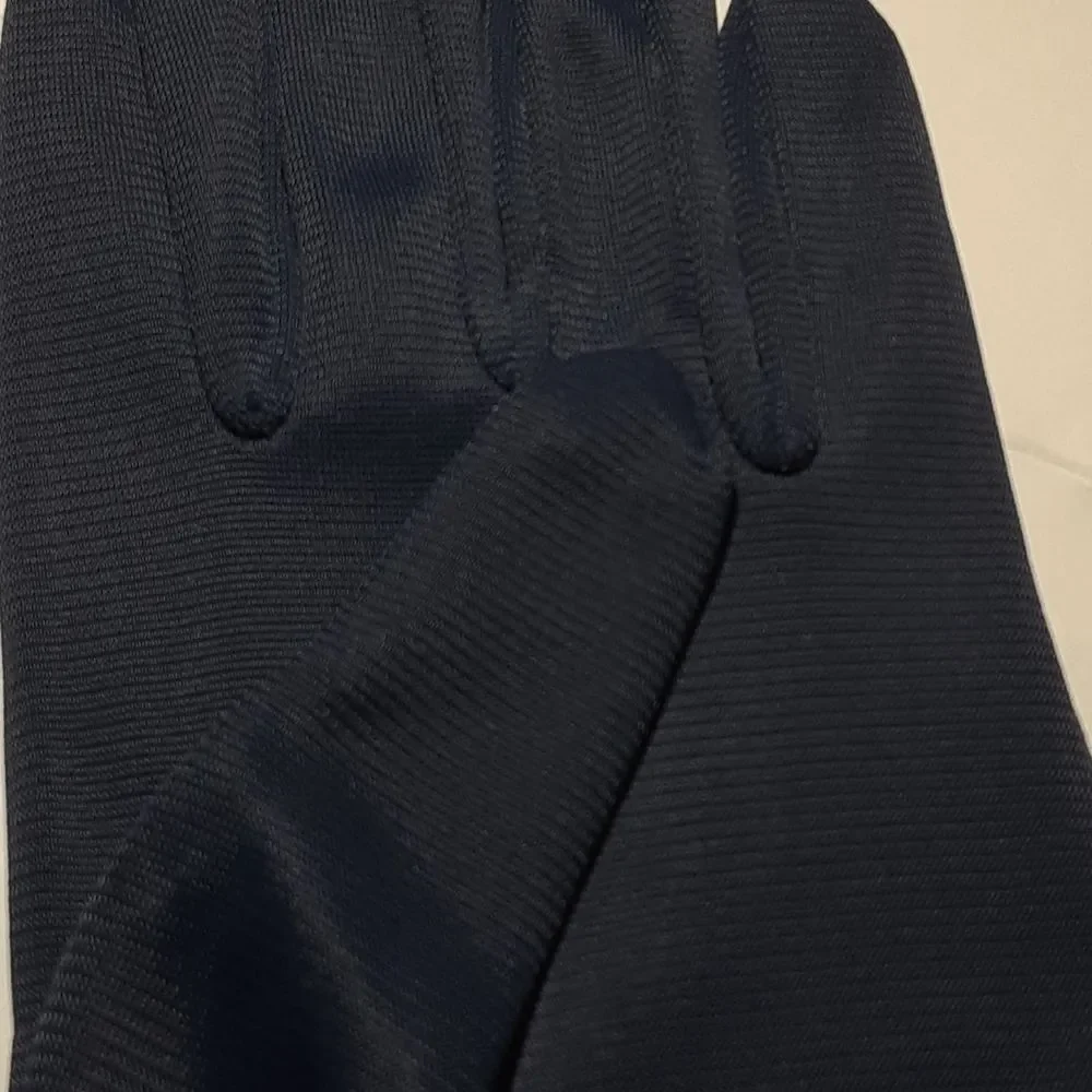 Navy Blue wrist length cotton/spandex gloves